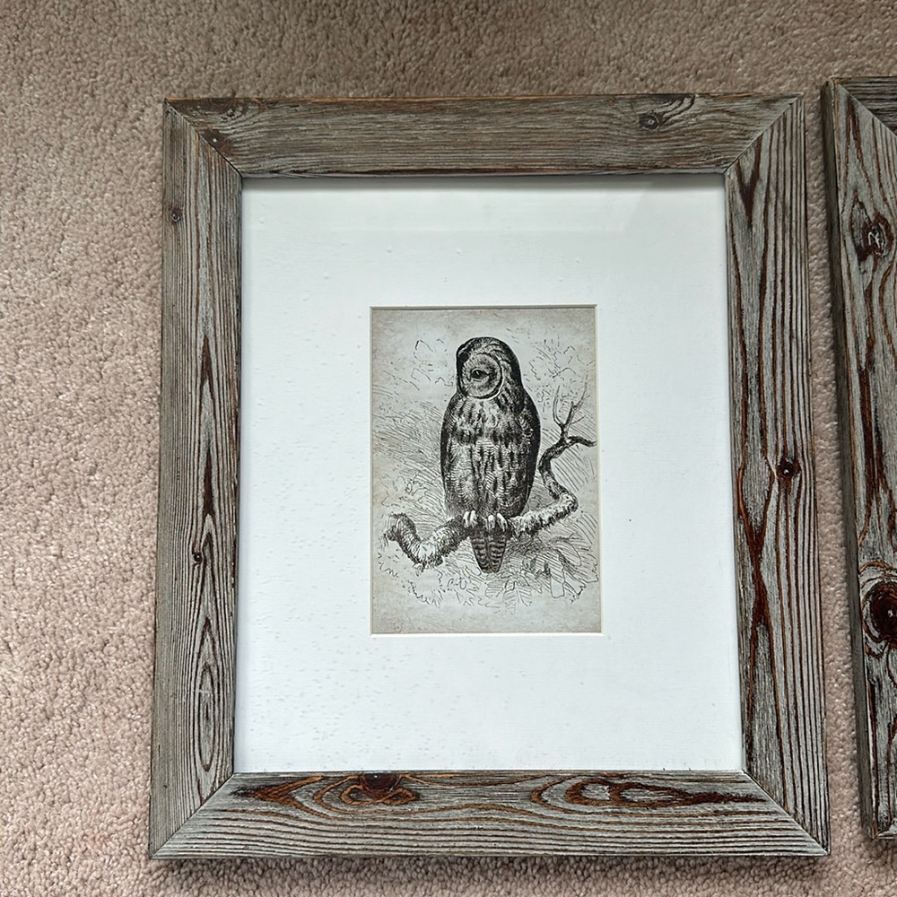 2 Rustic wood picture frames farmhouse decor
